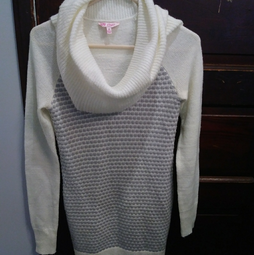 Candies Long Sweater with Cowl Neck